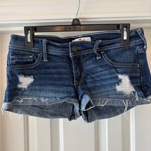 Hollister Blue Distressed Jean Shorts